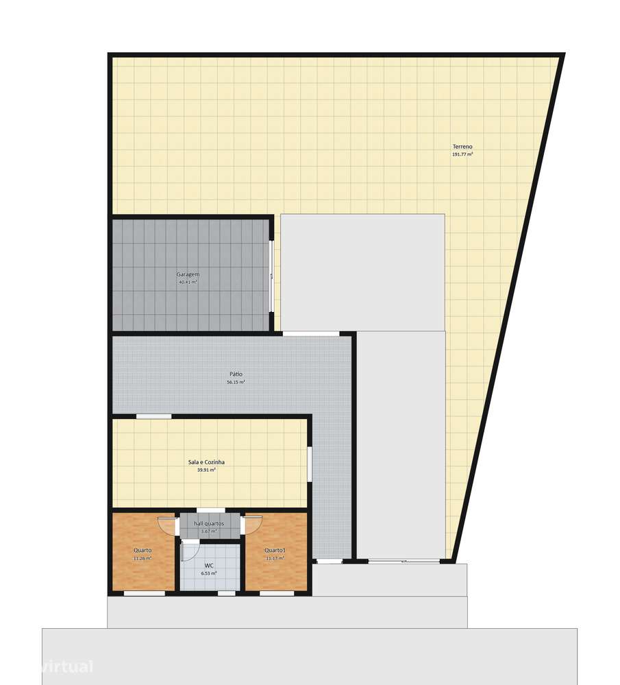 Moardai T2 para remodelar com 2500m2 terreno-20