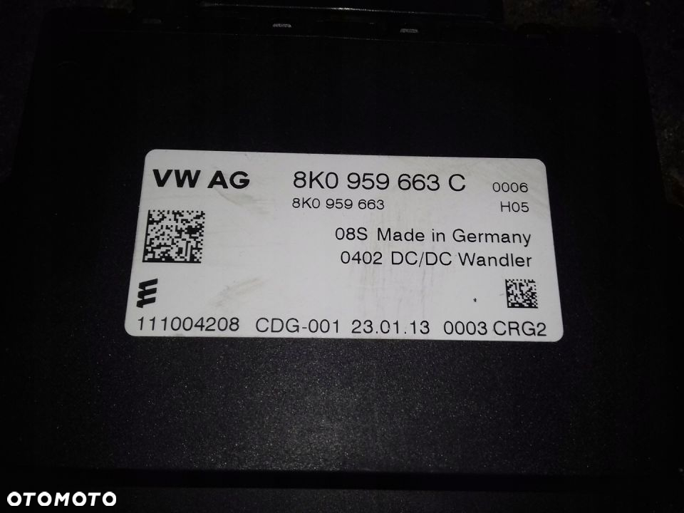 Stabilizator napięcia AUDI VW SEAT 8K0959663C - 2