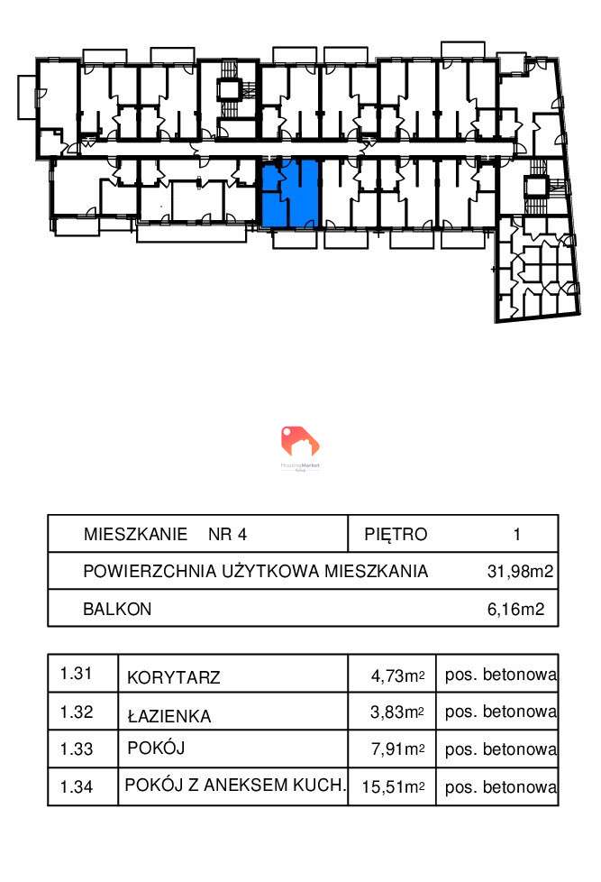 2 Pokoje 31,98m2 Deweloperskie Bez Pcc/prowizji - Pełny obrazek: 3/5