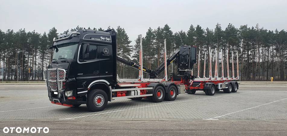 Mercedes-Benz AROCS 2663L + PALFINGER + Przyczepa do drewna - 7