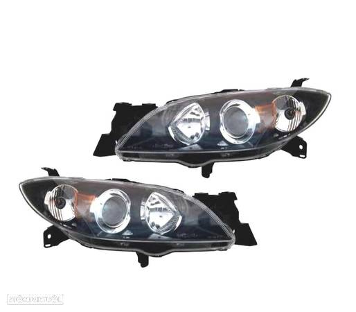 FARÓIS OPTICAS PARA MAZDA 3 SPORT SEDAN 4P 04-09 - 1