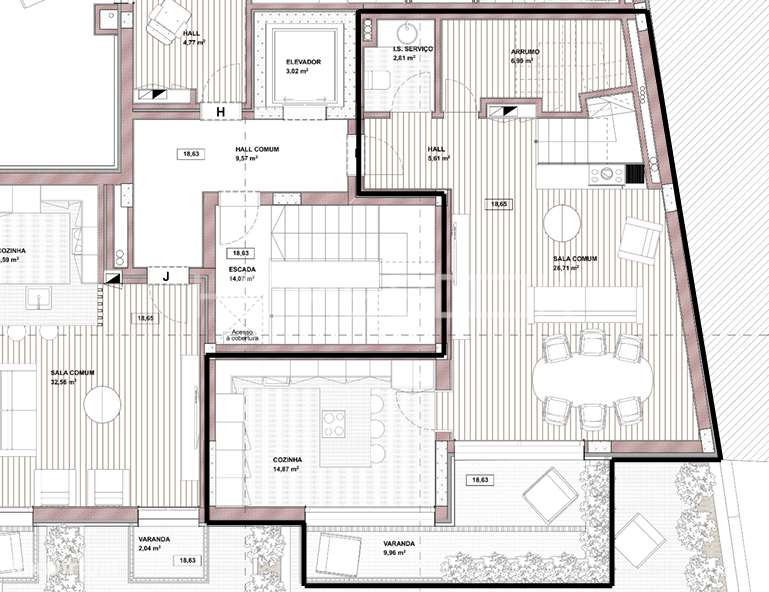 Apartamento T3 Duplex com dois lugares de garagem no centro histórico-41