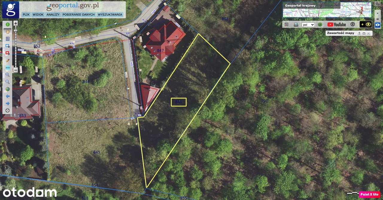 Działka budowlana Dąbrowa Górnicza ul.Parkowa Pogoria III-8