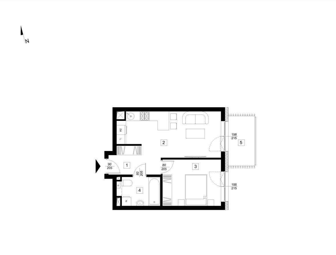 Nowe mieszkanie 2-pokojowe z balkonem, 39,07m2, Dzielnica Dziesiąta-2