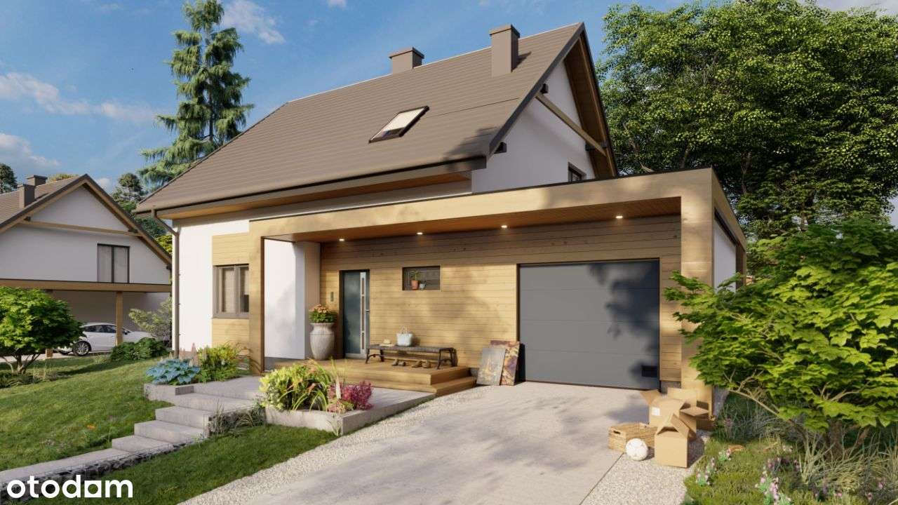 Wolnostojący dom z garażem - "D" - działki 9 ar - stan deweloperski - Pełny obrazek: 5/10