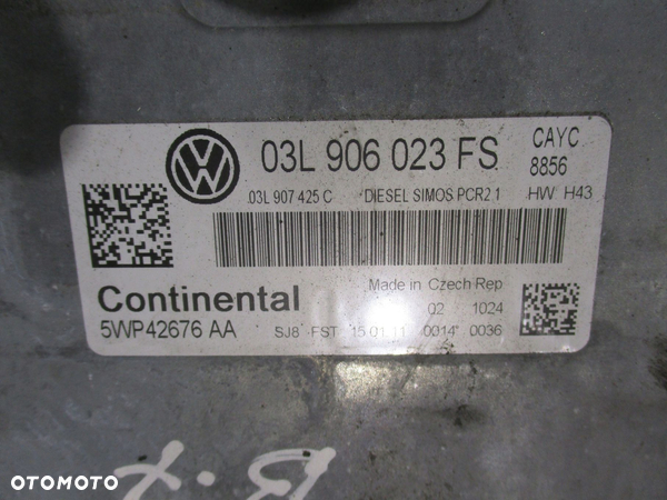 KOMPUTER STEROWNIK SILNIKA VW PASSAT B7 1.6 TDI 03L906023FS - 3