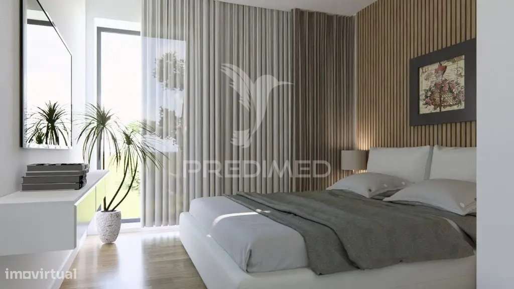 Apartamento T1 | Condomínio Fechado com Portaria | Varanda & Garagem - Grande imagem: 5/15