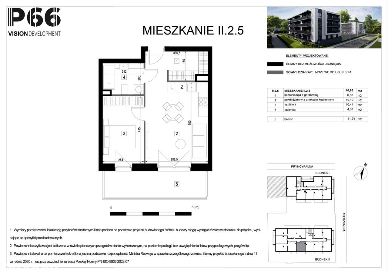 2-pokojowe mieszkanie 40m2 + balkon Bezpośrednio - Pełny obrazek: 2/9