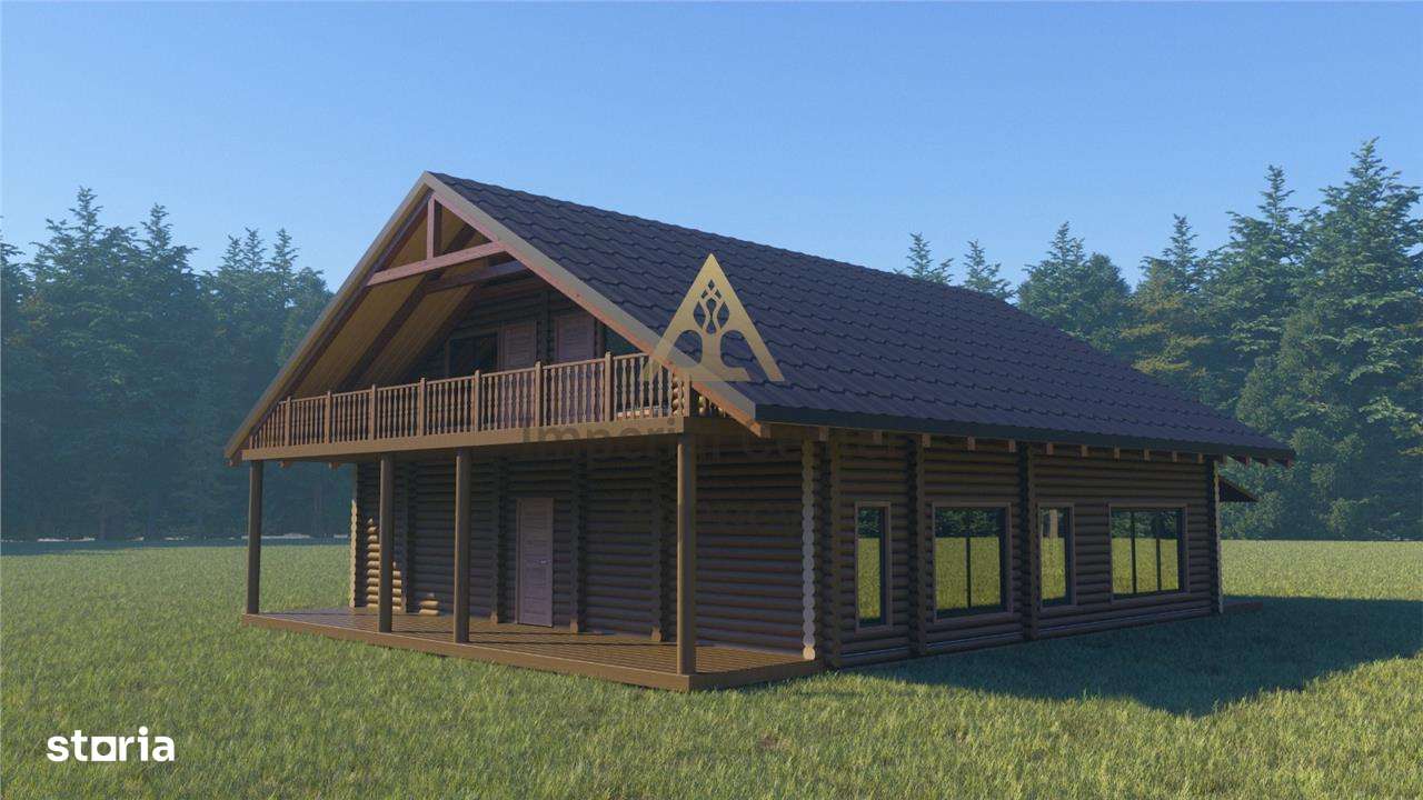 CASA LA MUNTE  LEMN MASIV DE LUX DIN LEMN DE VANZARE cu finalizare in - Imagine principală: 3/4