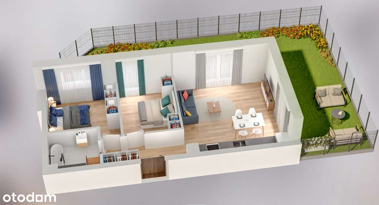 Duży Ogródek 3pok 56,95 m²| Taras! Komórka lok. Gratis ! 12 min Poznań - Pełny obrazek: 4/9