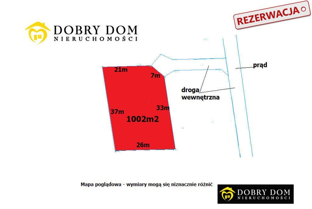 Działka, 1 002 m², Danowskie