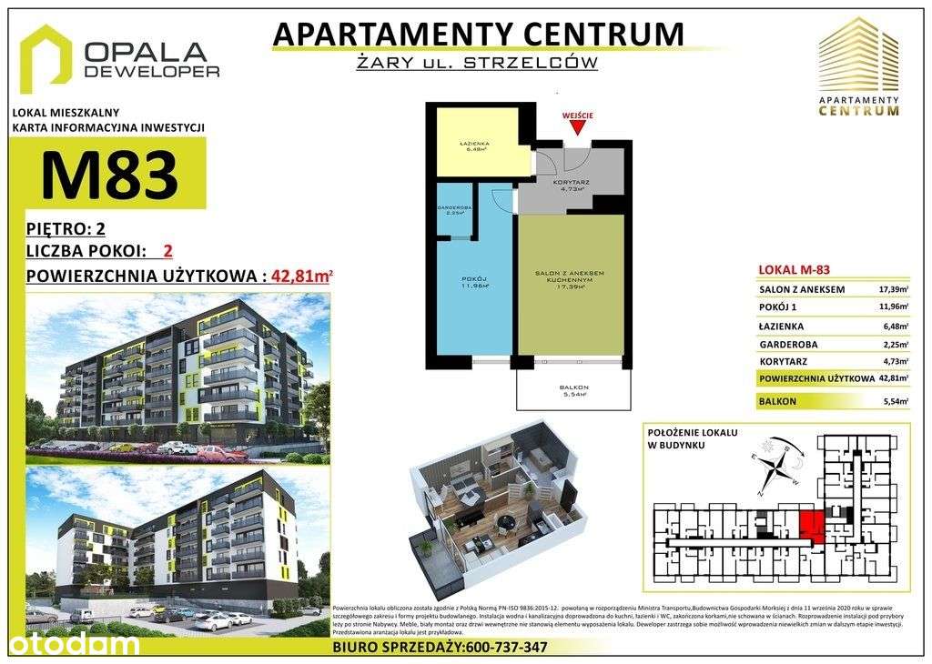 Wyjątkowy Najwyższy Budynek W Żarach Ul.Moniuszki-8