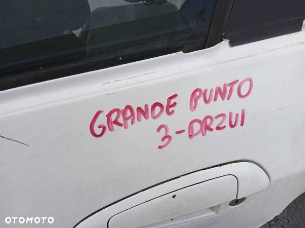 DRZWI LEWE PRZEDNIE FIAT GRANDE PUNTO 3-DRZWI SZYBA ZAMEK PODNOŚNIK - 6