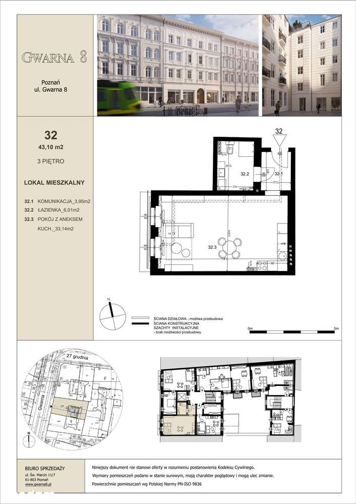 1-pokojowe mieszkanie 43m2 Bezpośrednio - Pełny obrazek: 2/9