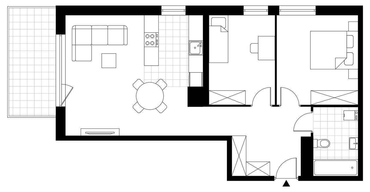 3-pokojowe mieszkanie 67m2 + balkon Bezpośrednio - Pełny obrazek: 3/8