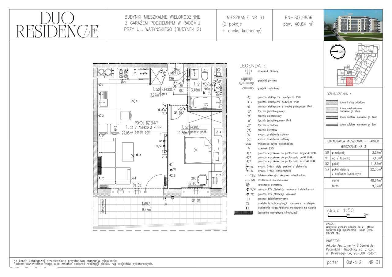 NOWA niższa cena Duo Residence - 40,64 m2 - 2 pokoje z tarasem ok 10m2 - Pełny obrazek: 2/6