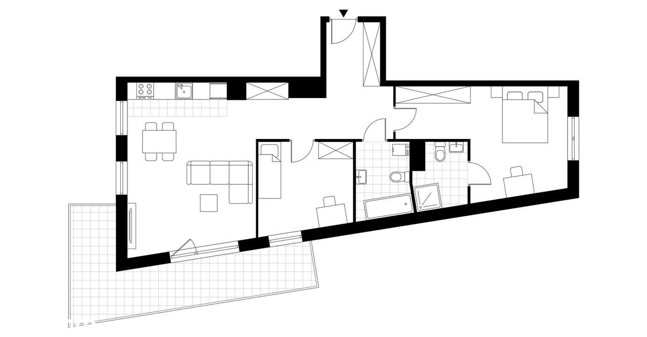 3-pokojowe mieszkanie 74m2 + balkon Bezpośrednio - Pełny obrazek: 3/8