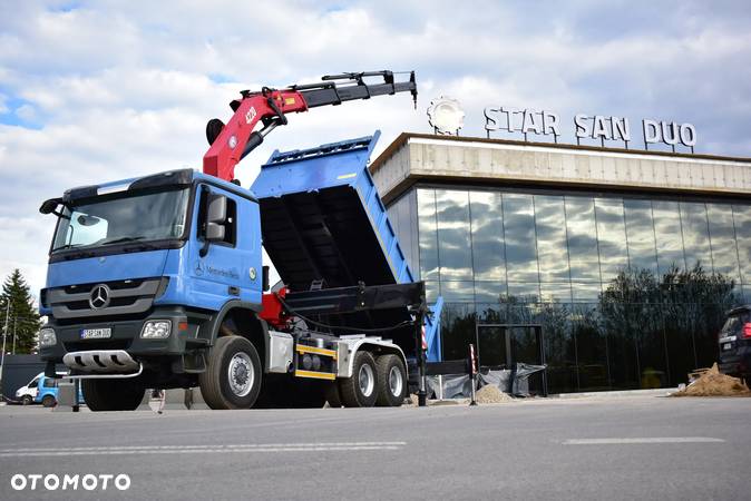 Mercedes-Benz ACTROS 3341 6x6 HMF 4220 K-4 HDS Żuraw Wywrotka Crane Kiper - 11