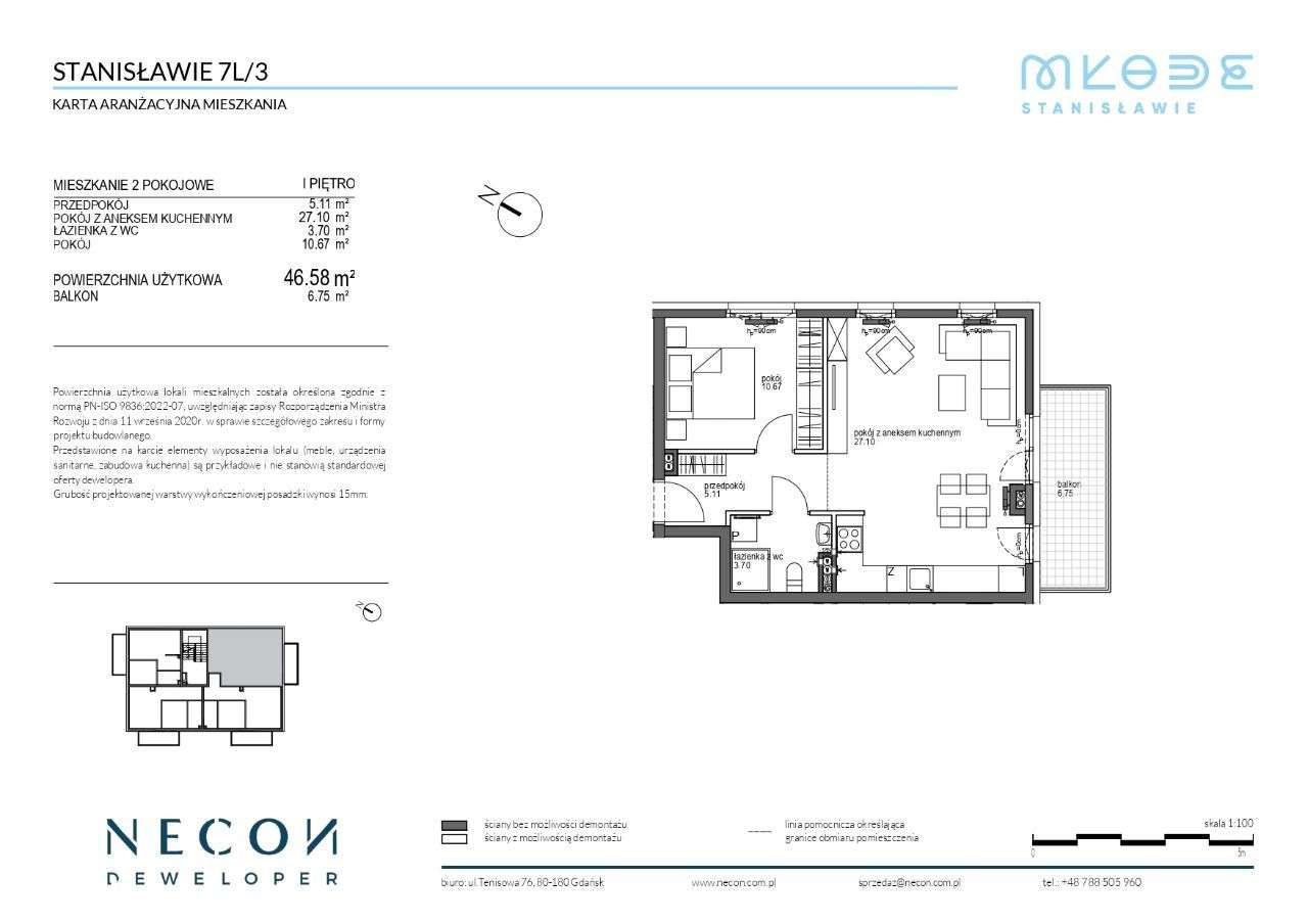 2-pokojowe mieszkanie Młode Stanisławie B11_3 - Pełny obrazek: 2/7