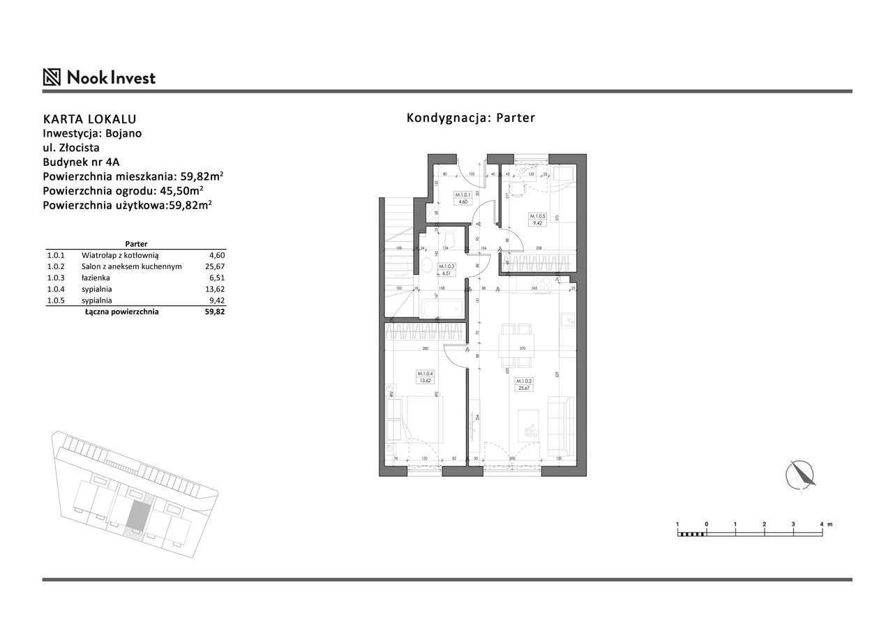 3-pokojowe mieszkanie 59m2 + ogródek Bezpośrednio - Pełny obrazek: 2/7