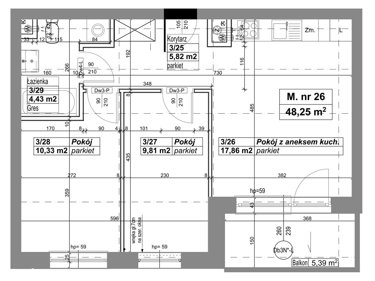 Osiedle przy Lesie | Bud. A | M. nr 26 | 48,25 m2 - Pełny obrazek: 2/7