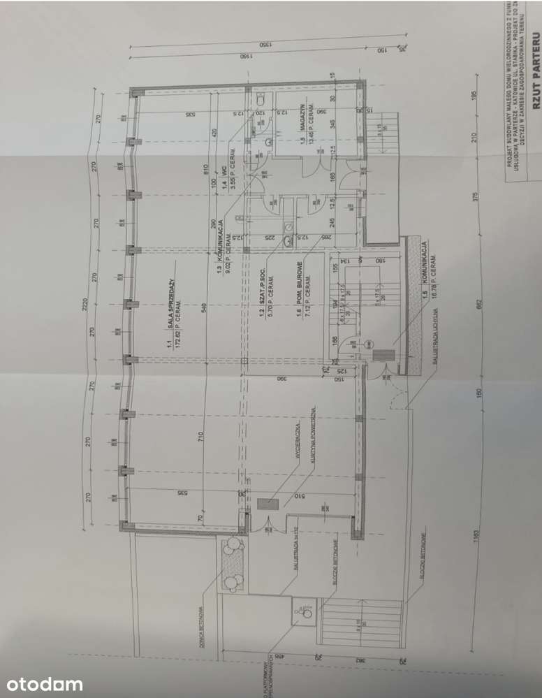 Lokal użytkowy 220m ,wysoki parter ,parking - Pełny obrazek: 4/4