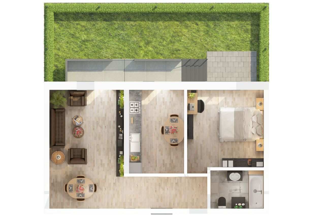 Dezvoltator – ONE Residence, apartament 2 camere cu gradina