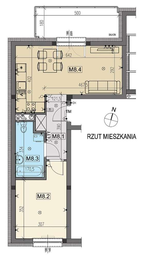 Nowe Centrum Września mieszkanie F1.M8 - Pełny obrazek: 4/9
