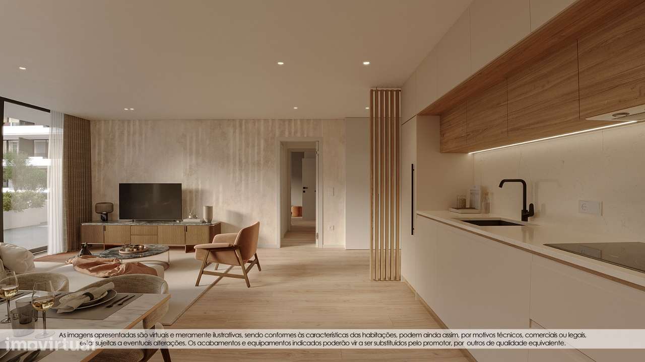 T2 Novo com Terraço de 50,84m2 e Lugar de Garagem a 150m do Metro - Grande imagem: 4/39