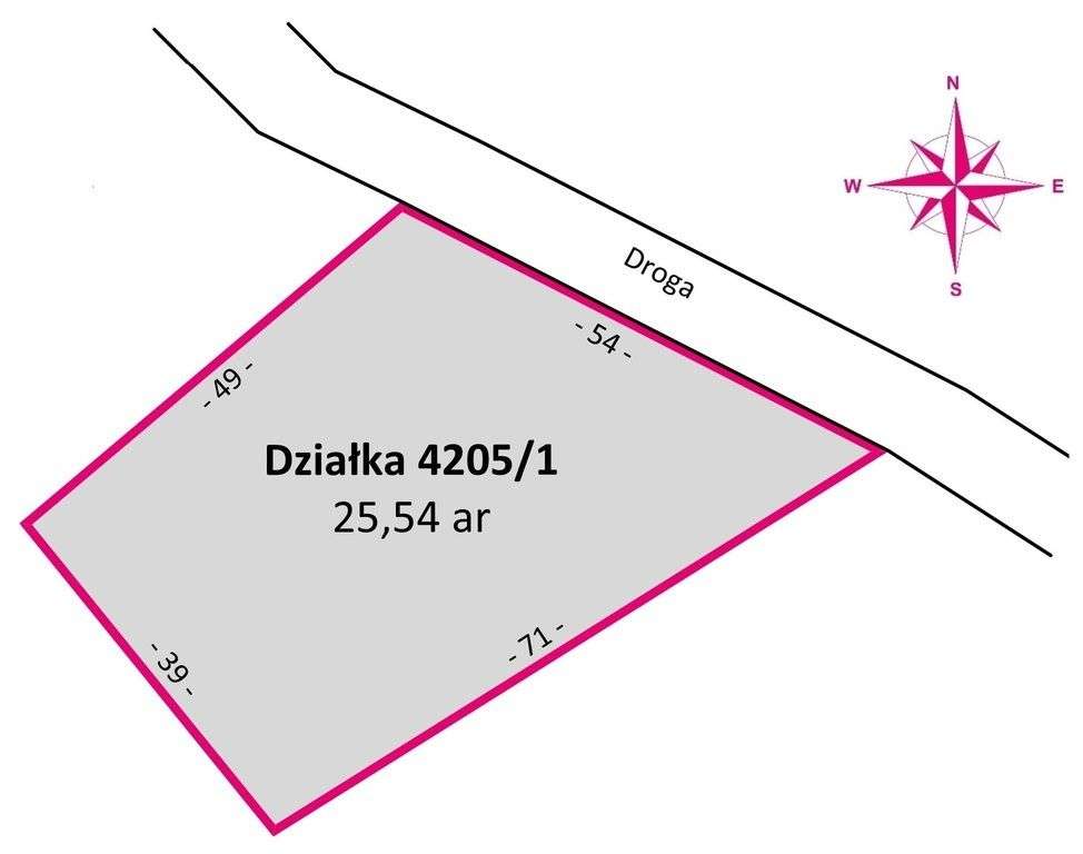 Działka 25,54 ar z mediami – Harta k. Dynowa - Pełny obrazek: 4/9
