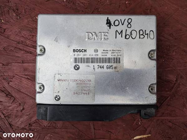 BMW E31 / E34 / E38. ORYGINALNY STEROWNIK GŁÓWNY DME / KOMPUTER SILNIKA M60B4.0 V8, MARKI BOSCH. O NR: 1 744 605 / 1 744 657 OEM. - 3