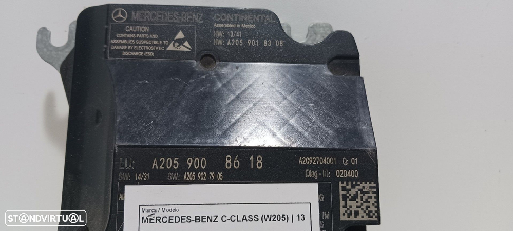 Centralina De Airbags Mercedes-Benz C-Class (W205) - 3