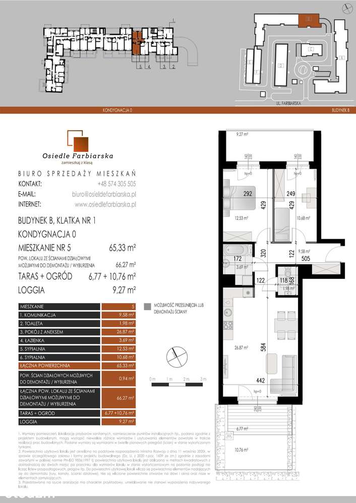 3-pokojowe mieszkanie 65m2 + ogródek - Pełny obrazek: 2/6