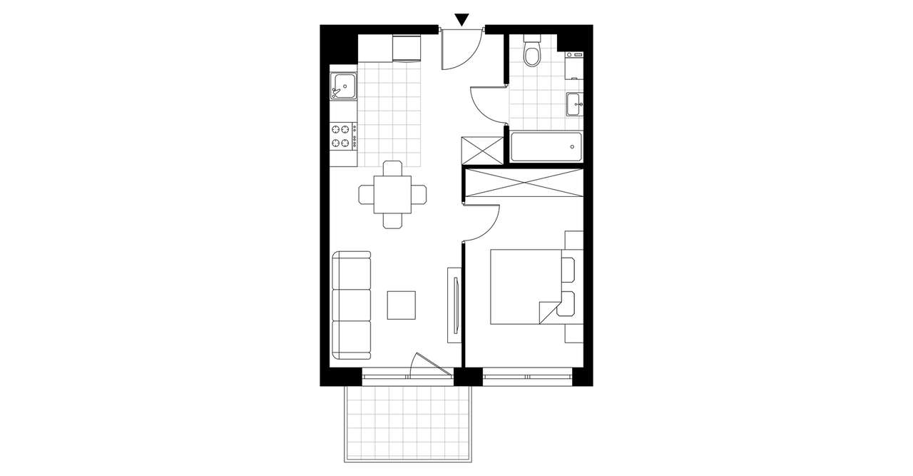 2-pokojowe mieszkanie 38m2 + balkon Bez Prowizji - Pełny obrazek: 3/8