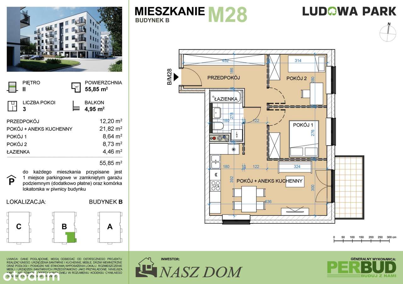 Ludowa Park | mieszkanie 3-pok. | B_M28 - Pełny obrazek: 2/9