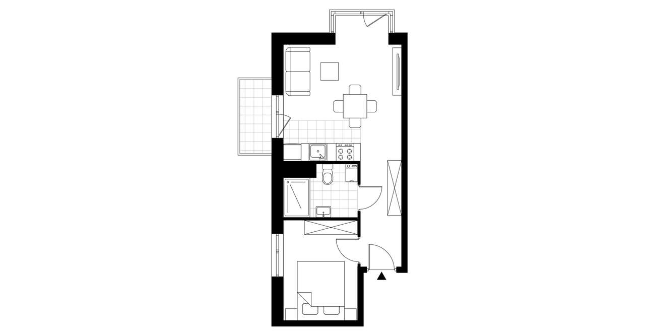 2-pokojowe mieszkanie 39m2 + balkon Bez Prowizji - Pełny obrazek: 4/9