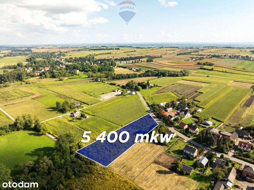 Płaska, prostokątna działka 33 km do Krakowa-7