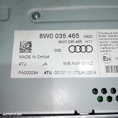 Amplificator audio Audi A4 2015-2021 - 3