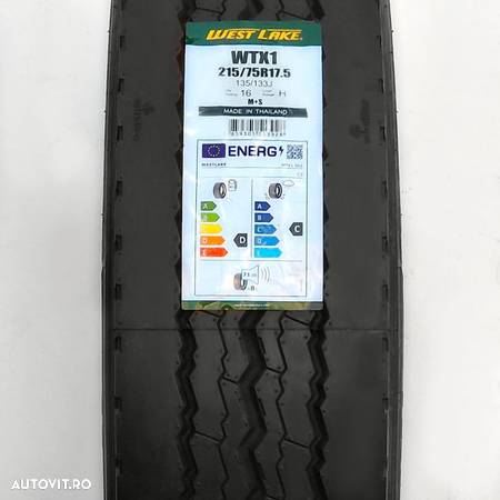 215/75 R17.5 Westlake, WTX1 135/133J 16PR, Remorca Trailler M+S - 2