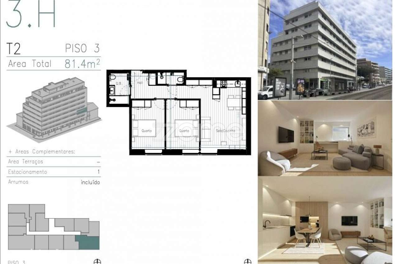 Apartamento T2 Em Matosinhos Sul