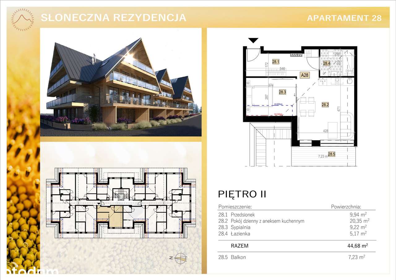 Słoneczna Rezydencja | apartament 2-pok. | A28 - Pełny obrazek: 2/7