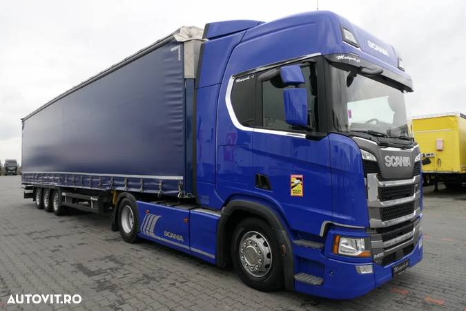 Scania R 450 / RETARDER / EURO 6 / LED / NAVI + SCHMITZ / CURTAINSIDER / LIFTED ROOF / - 8