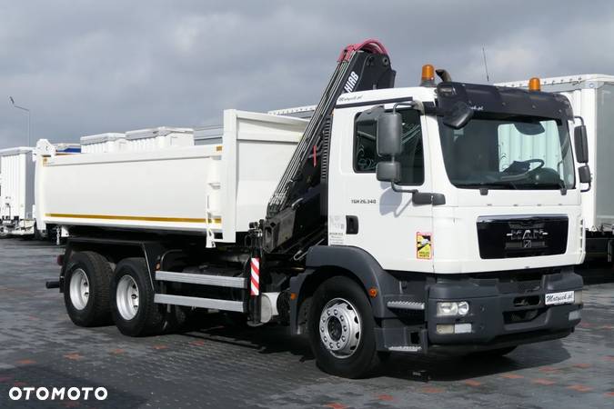 MAN TGM 26.340 / 6X4 / 2 STR WYWROTKA + HDS HIAB 144 / HYDROBURTA / ŁYCHA / - 19