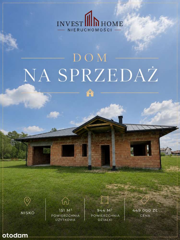 Dom z doprowadzonymi mediami w Nisku - NOWA CENA