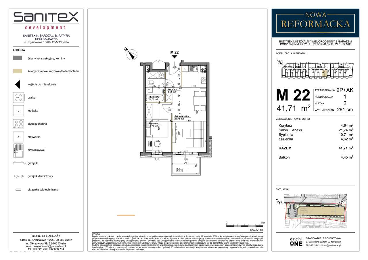 Nowa Reformacka | mieszkanie 2-pok. | M22 - Pełny obrazek: 2/4