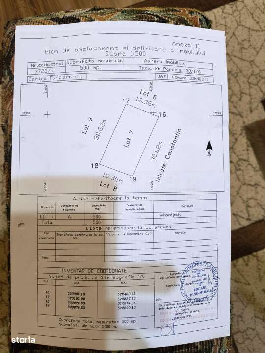 Teren Intravilan | Domnesti | Forma Ideala | Potrivit constructii - Imagine principală: 4/5