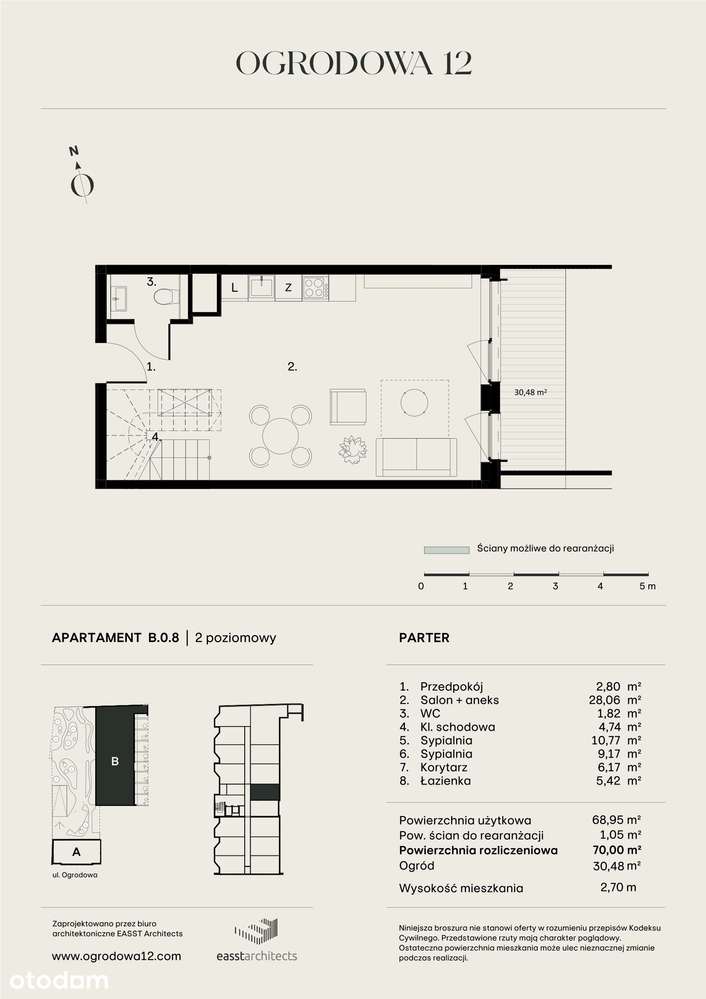 Ogrodowa 12 | apartament B/0/8 | rezerwacja - Pełny obrazek: 1/8