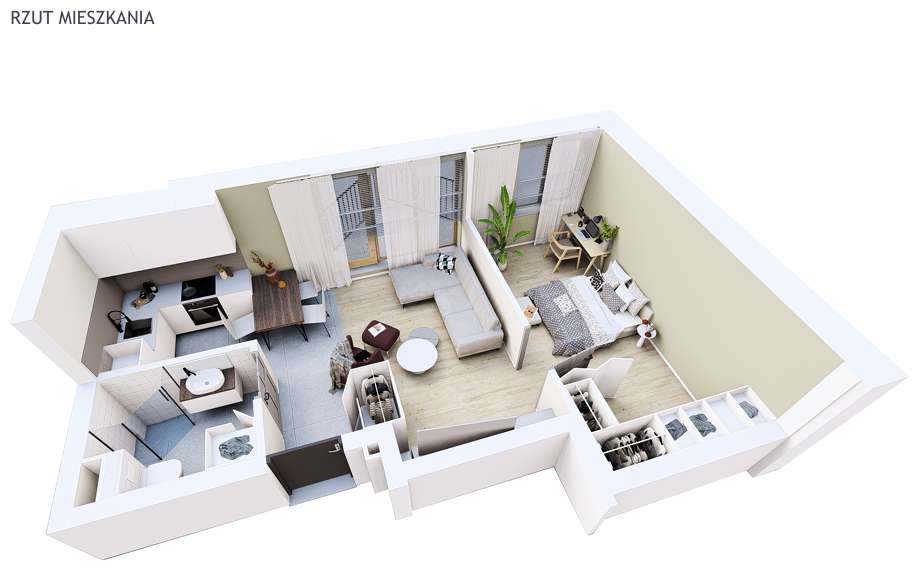 Nowoczesne osiedle - 2 POKOJE Z BALKONEM - Pełny obrazek: 4/9