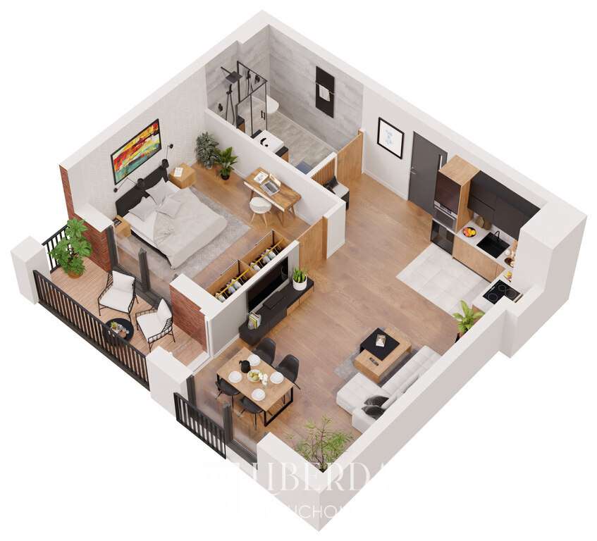 Bez PCC I 2 pokoje | 45,72 m² | Balkon - Pełny obrazek: 3/4