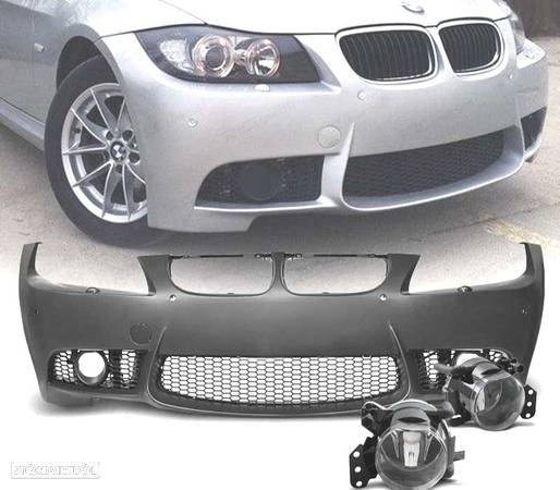 PARACHOQUES FRONTAL PARA BMW SERIE 3 E90 E91 08-12 LOOK M3 SRA + FAROIS NEVOEIRO - 1